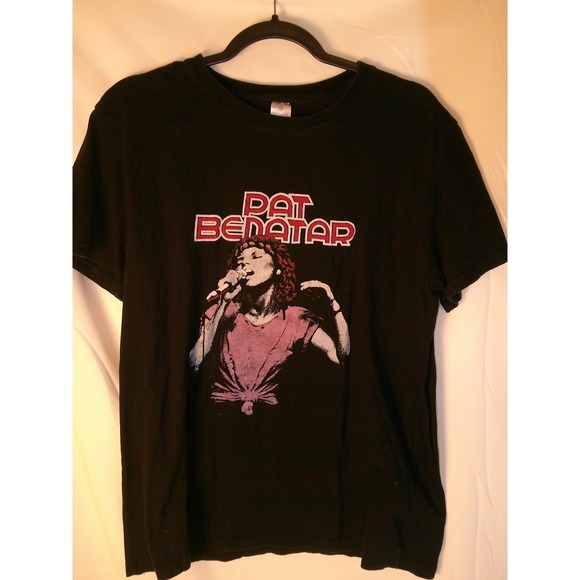 Tops - Vintage Pat Benatar Black Graphic T Shirt Women's Size Medium